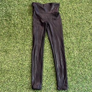 Spanx Medium Black Faux Leather Leggings
